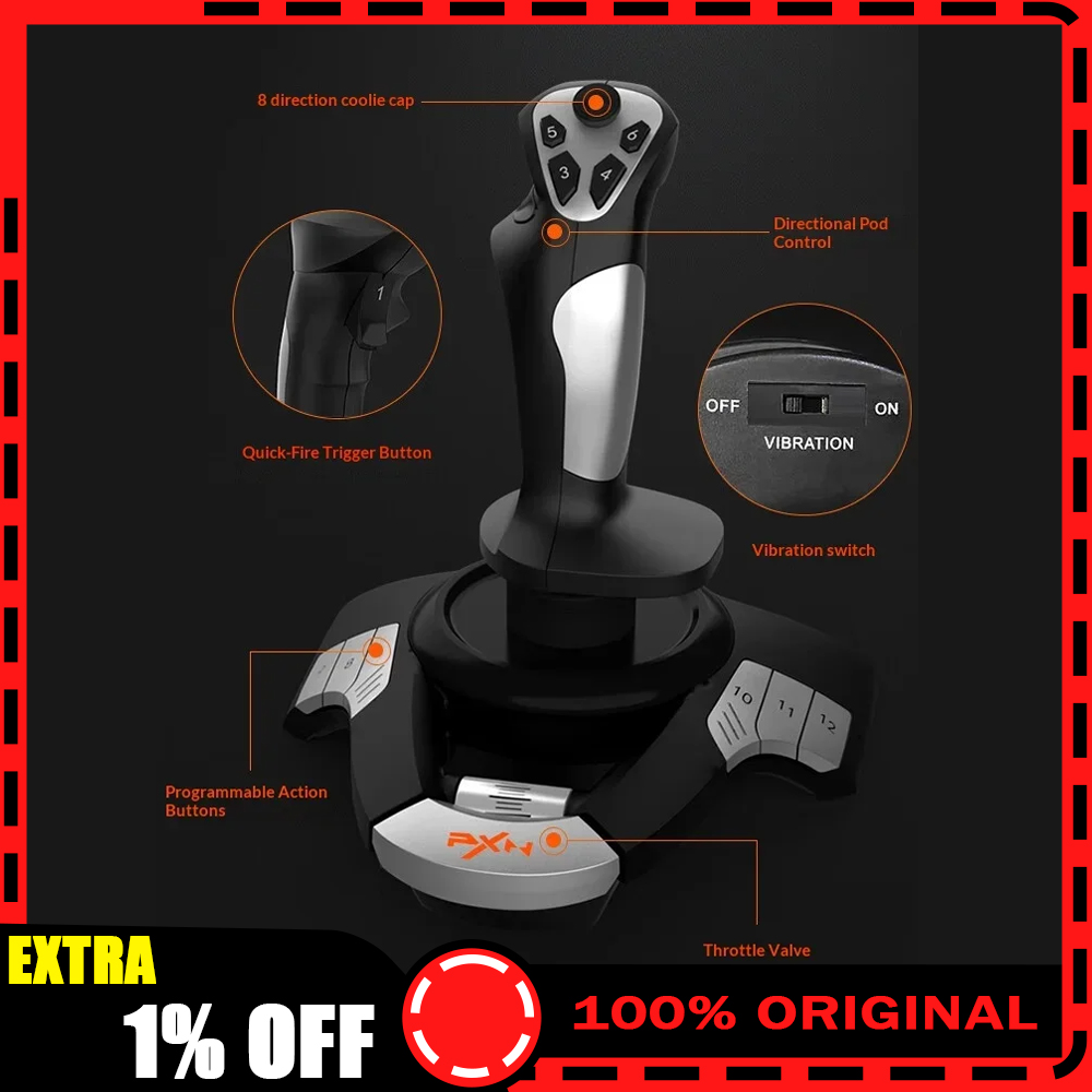Flight Joystick Sim - PXN F16 Gesimuleerde Vluchtstok Joystick Microsoft