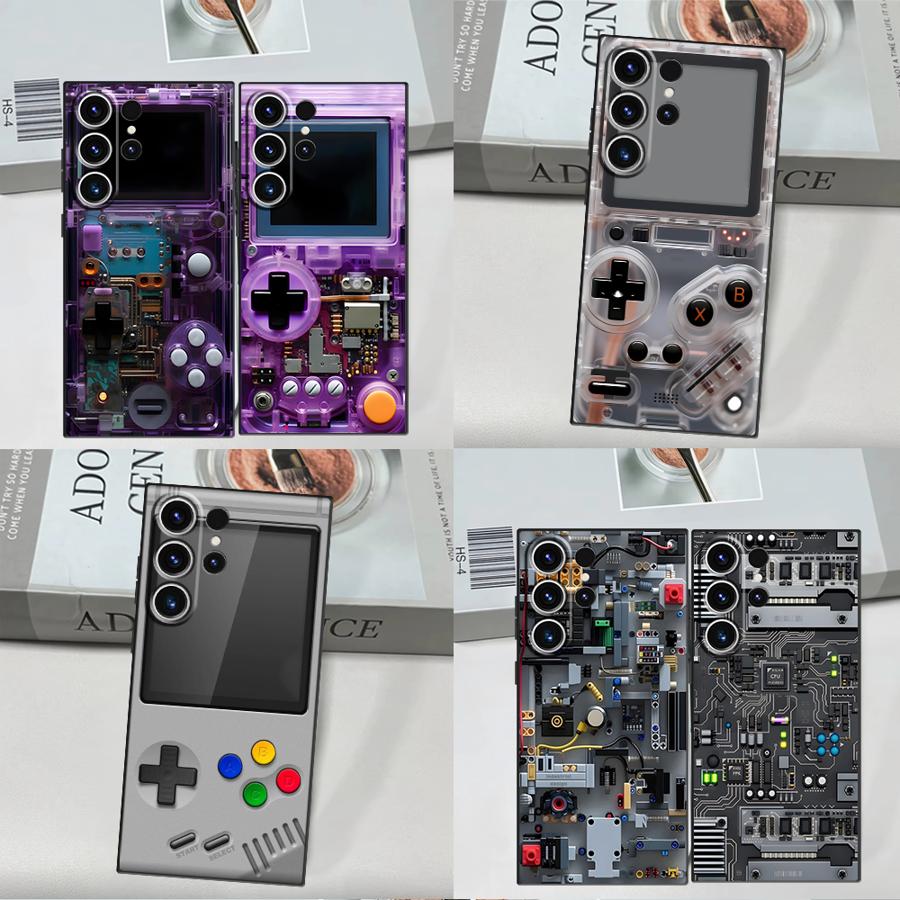 Gaming Console Cartoon - Paarse gaming console telefoonhoesje voor Samsung