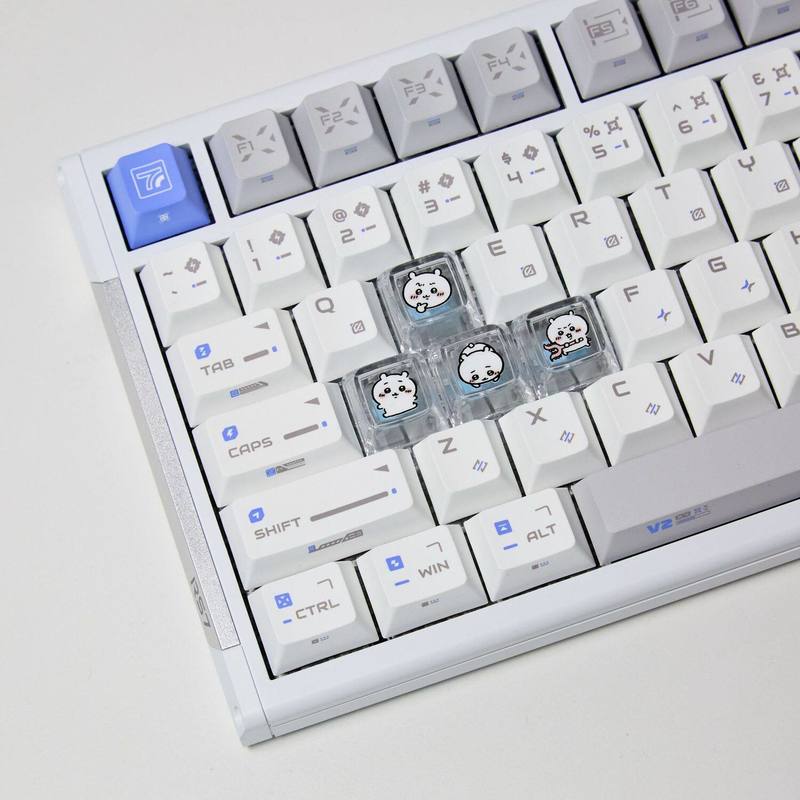 Pad Gaming Console - Chiikawa 4 stuks handgemaakte transparante pc-keycaps