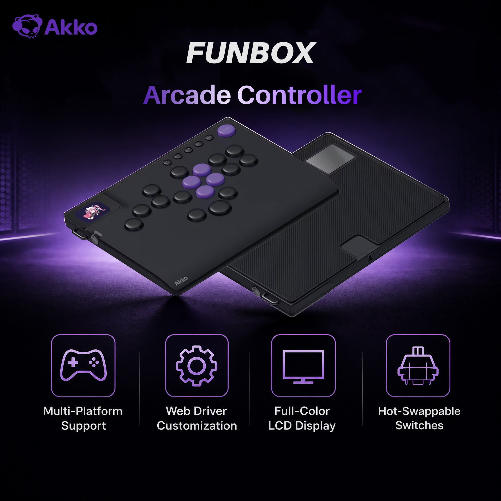 Gaming Console Tv Stick - Akko FUNBOX Magnetische Hendelloze Hitbox Controller