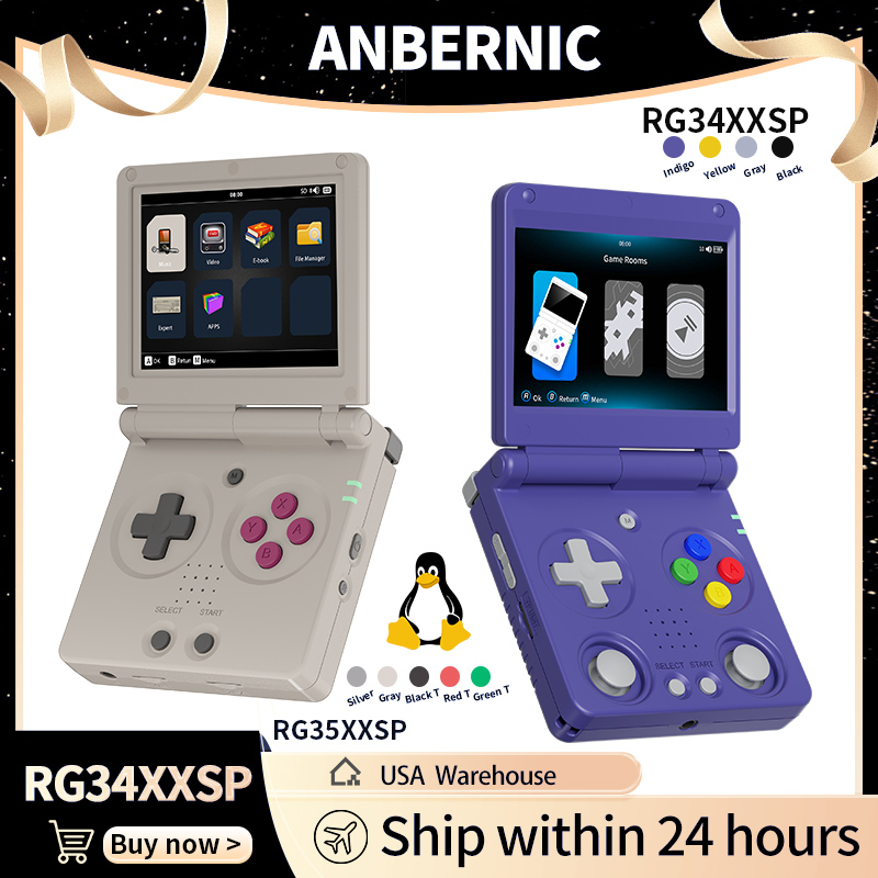 Anbernic RG34XXSP RG35XXSP Fli - Gaming Console Handheld Retro recensie en prijs