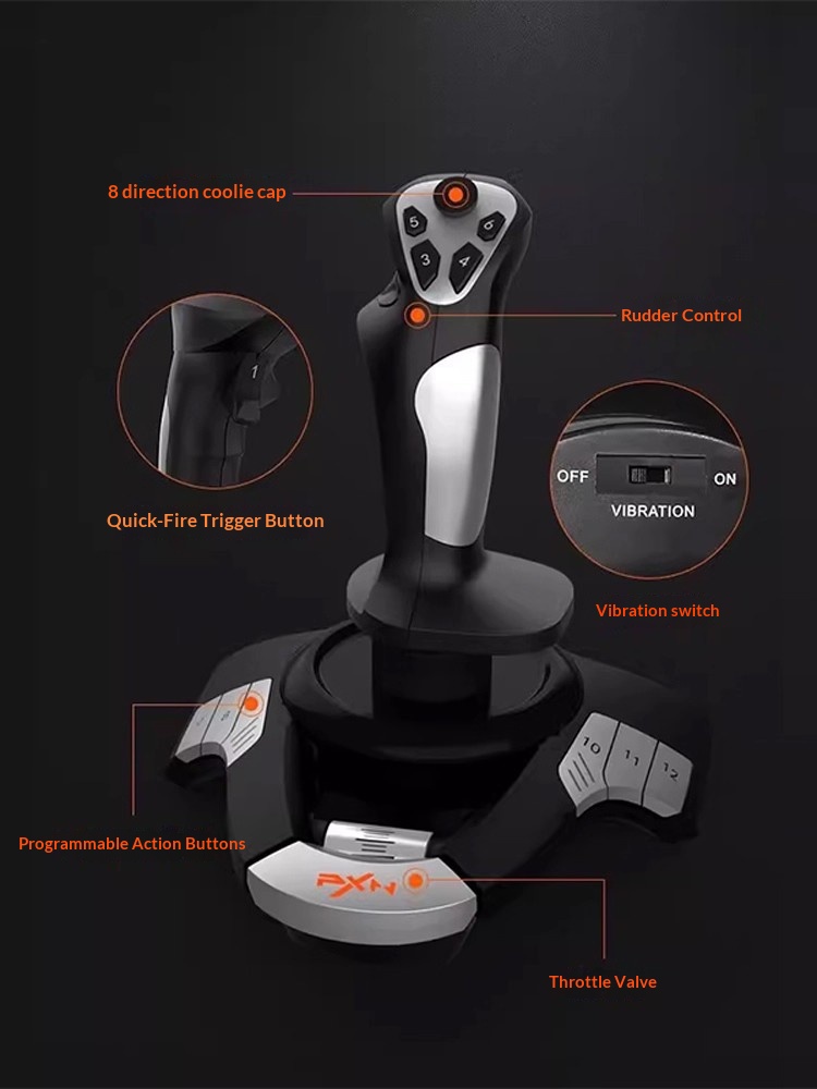 PXN F16 Gesimuleerde Vluchtsto - Flight Joystick Sim recensie en prijs