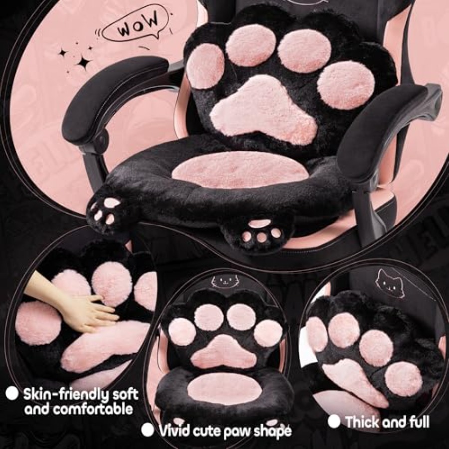 Roze gamingstoel met kattenore - Gaming Chair Cushion recensie en prijs