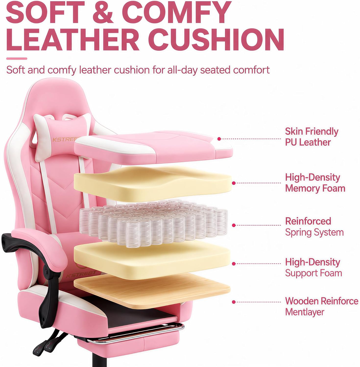 Ergonomische gamingstoel met h - Gaming Chair Cushion recensie en prijs