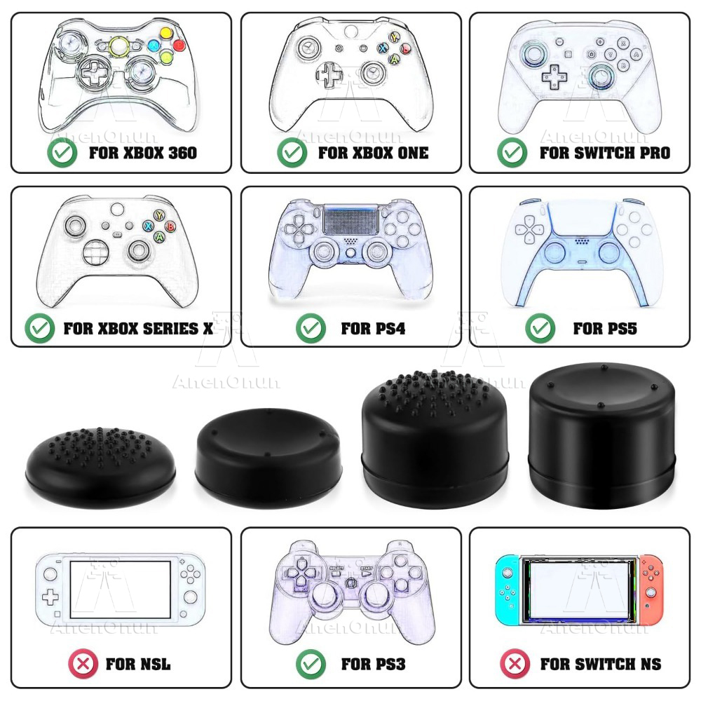 8PCS Thumb Grip Caps Controlle - Gaming Console Tv Stick recensie en prijs